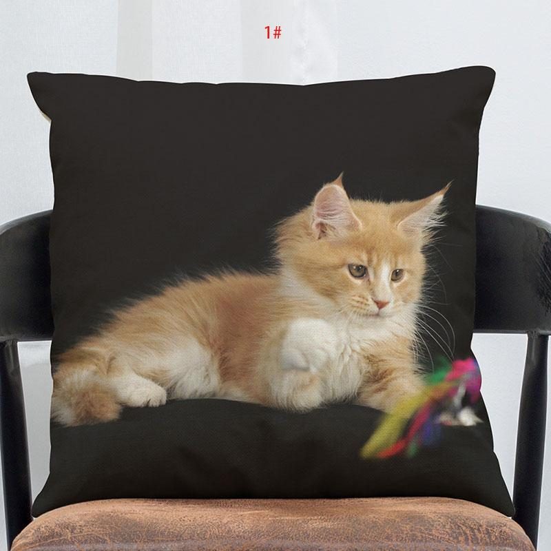 Taie D'oreiller Coussin Chat Doux