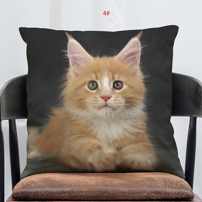 Taie D'oreiller Coussin Chat Doux