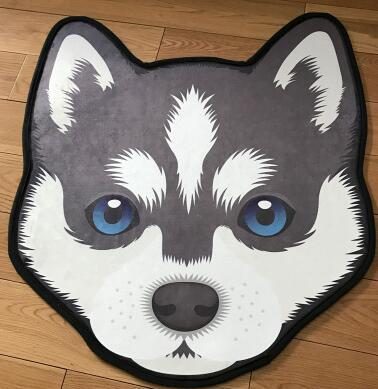 Tapis Antidérapant En Forme De Tête De Chien 3d