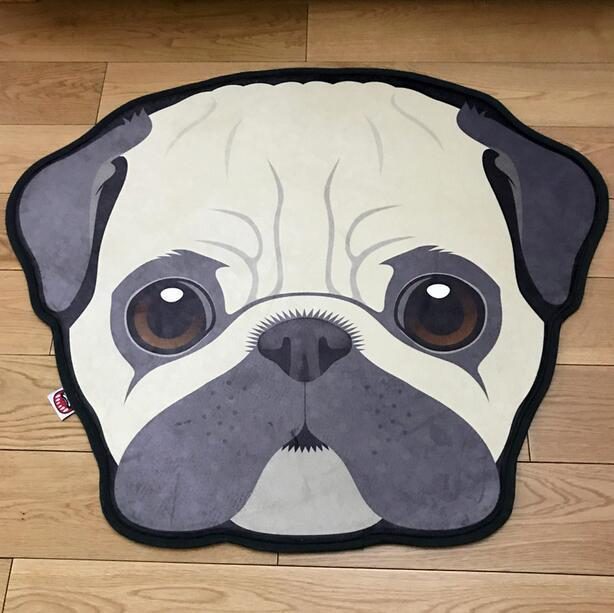 Tapis Antidérapant En Forme De Tête De Chien 3d