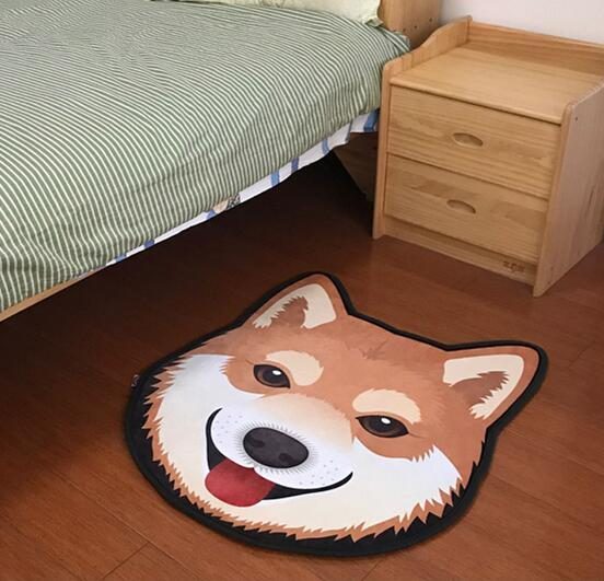 Tapis Antidérapant En Forme De Tête De Chien 3d