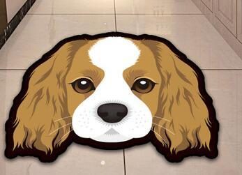 Tapis Antidérapant En Forme De Tête De Chien 3d