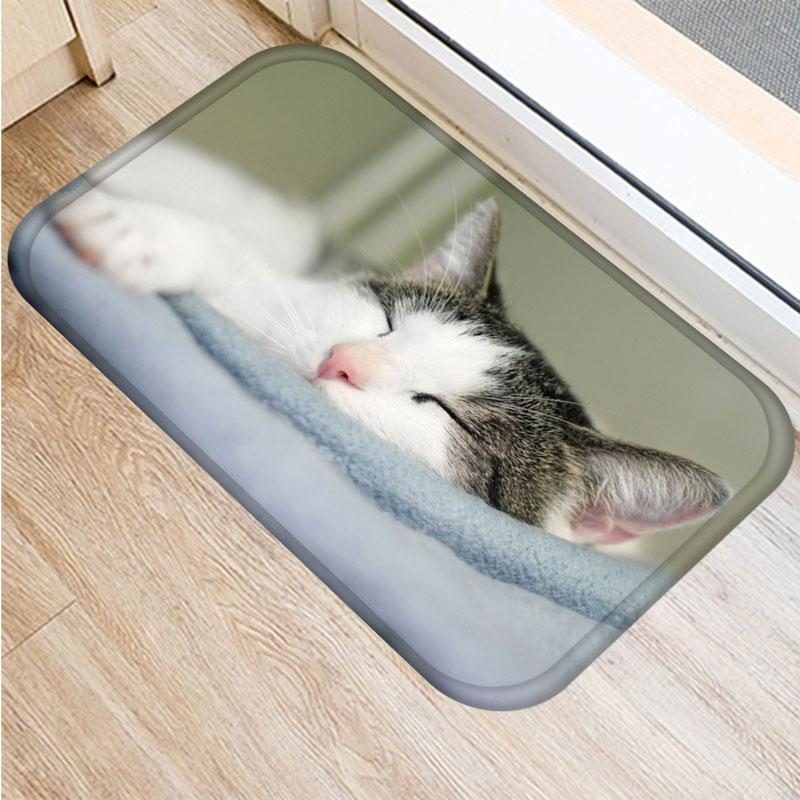 Tapis De Sol Antidérapant Design Chat Mignon