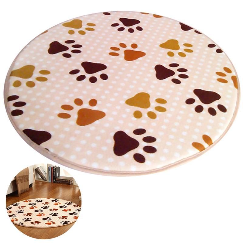 Tapis Rond Design Patte De Chien