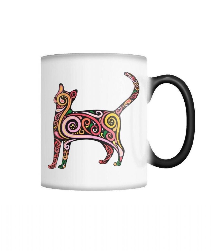 Tasse Changeante De Couleur De Chat Coloré En Édition Limitée