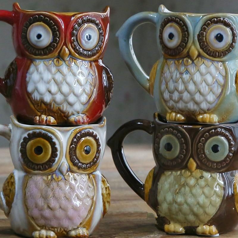 Tasse De Hibou De Dessin Animé Mignon 3d