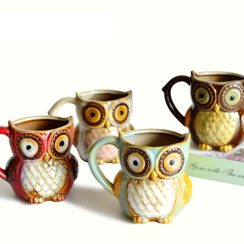 Tasse De Hibou De Dessin Animé Mignon 3d