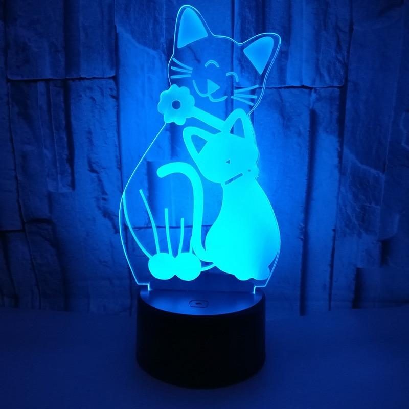 Veilleuse Led Chat Mignon 3d