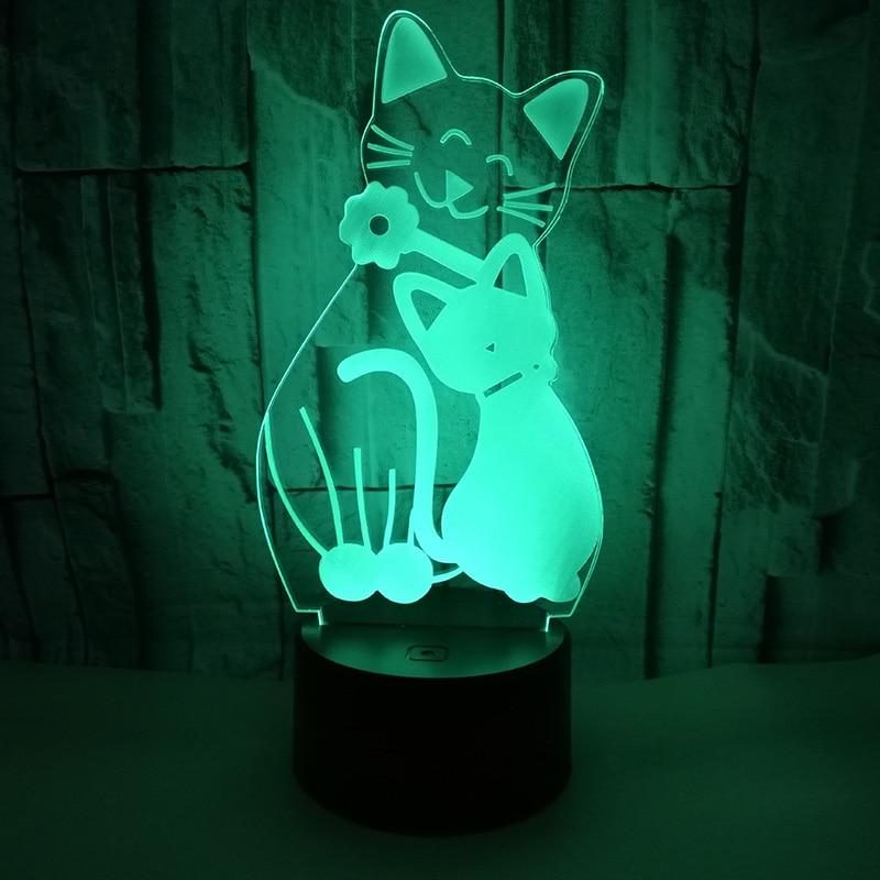 Veilleuse Led Chat Mignon 3d