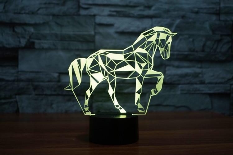 Veilleuse Led Cheval 3d