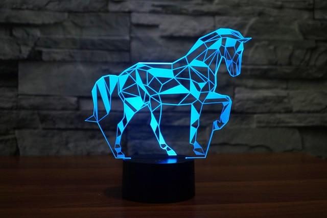 Veilleuse Led Cheval 3d