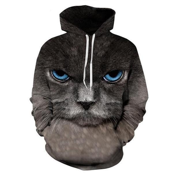 Veste À Capuche Unisexe À Motif De Chat Éblouissant