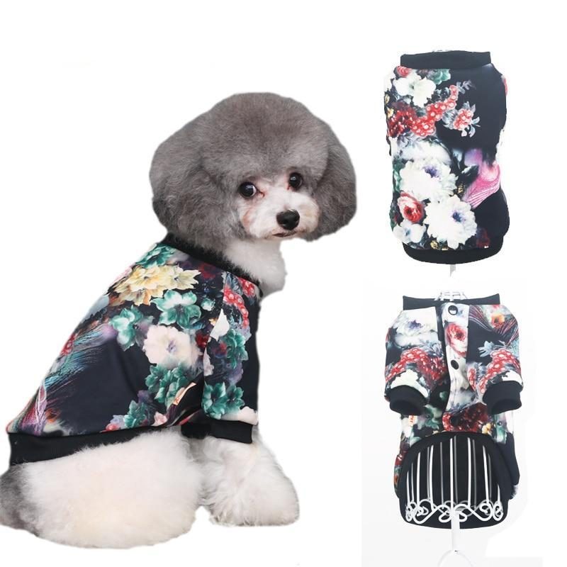 Veste Pour Animaux De Compagnie À Imprimé Floral