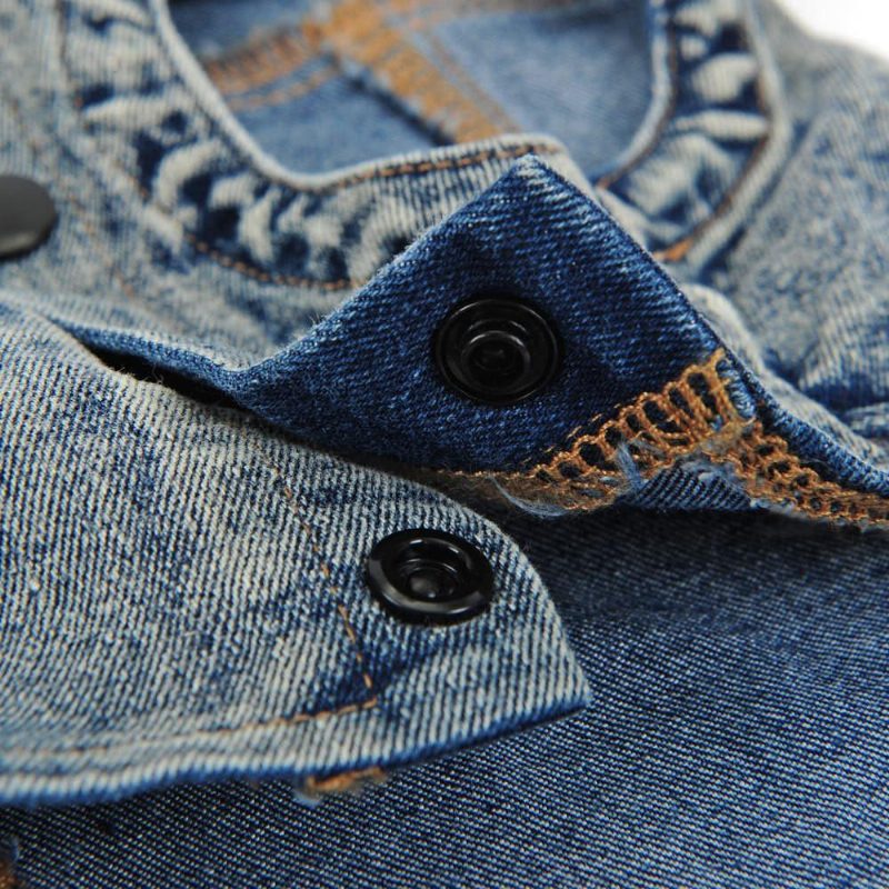 Vêtements Pour Chiens En Denim D'été Bleu Jean